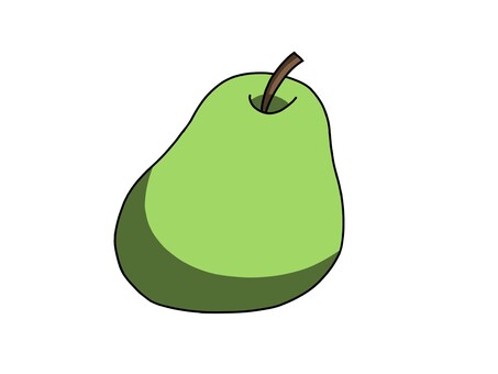 洋梨のイラスト 洋梨,食べ物,シンプル,手描き,ゆるいのイラスト素材