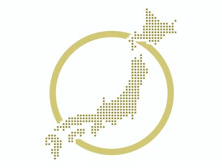 日本地図 日本,地図,全国,シンプル,都道府県,社会,北海道,日本列島,地理,九州のイラスト素材