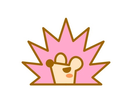 Hedgehog menacing peach, , JPG and PNG