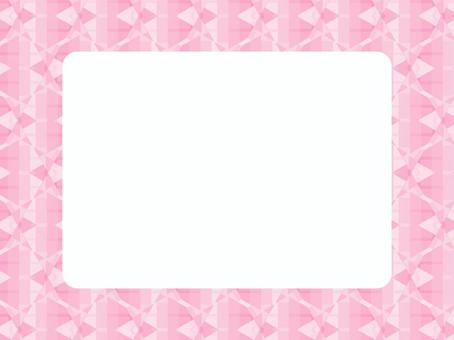 ピンクの幾何学模様の四角フレーム90 フレーム,幾何学,背景,枠,飾り枠,囲み枠,ピンク,四角,四角形,長方形のイラスト素材