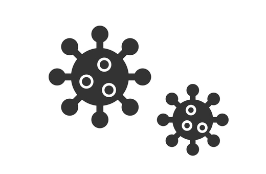 ウイルスアイコン ウイルス,アイコン,風邪,黒,シルエット,食中毒,感染,感染症,飛沫感染,唾のイラスト素材