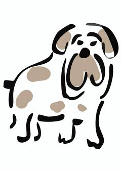 かわいいブルドッグのイラスト ブルドッグ,パグ,犬,かわいい,わんこ,ペット,動物,ふわふわ,シンプル,手描き風のイラスト素材