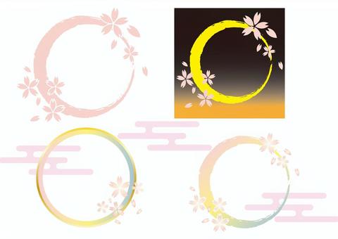 Sakura frame, cherry blossoms, frame, frame, JPG, PNG and AI