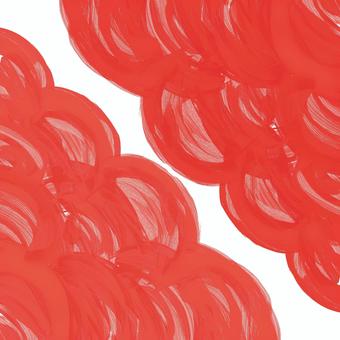 手描き素材　絵の具風フレーム(レッド) 抽象,背景,壁紙のイラスト素材