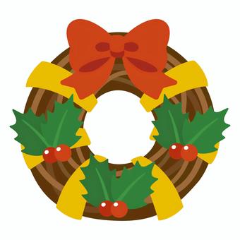 手作り風クリスマスリース 手作り風クリスマスリース クリスマス,リース,冬,ヒイラギ,ハンドメイド,フラワーアレンジメント,イベント,かわいい,華やか,挿絵のイラスト素材