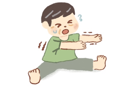 ストレッチをする男性 ストレッチ,体操,柔軟,運動,男性,苦しい,辛い,汗,体,身体のイラスト素材