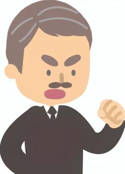 正義のつもりで人権侵害をするパワハラ上司 正義のつもりで人権侵害をするパワハラ上司 パワハラ,正義感,正しい,横暴,勘違い,自分勝手,支配,暴走,上司,偉い人のイラスト素材