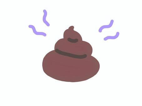 臭いうんち うんち,うんこ,排泄物,糞,汚い,汚物,茶色,不潔,臭い,悪臭のイラスト素材