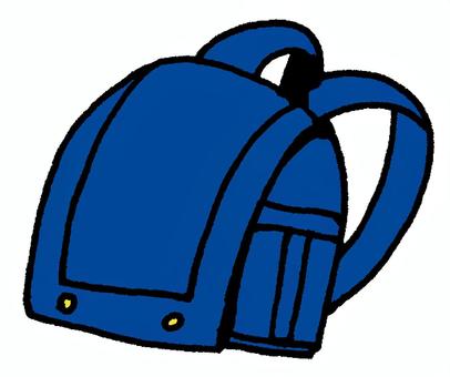 ランドセル（青） ランドセル,学校,小学校,小学生,学用品,持ち物,鞄,入学,入学式,新学期のイラスト素材