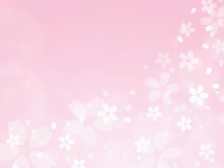 Sparkling pink background of cherry blossoms, dancing spring flowers, cherry blossoms, background, beautiful, JPG and AI