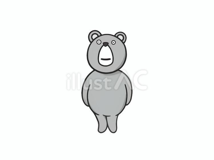 立っている動物(アニマル)の熊(クマ） 熊,動物,ユニークのイラスト素材