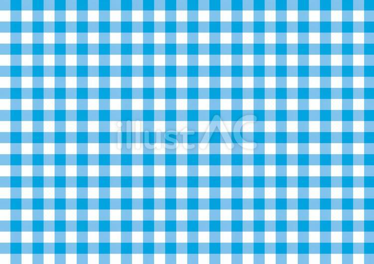 青と白のチェック柄背景イラスト - No: 24144978｜無料イラスト