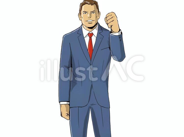 トークマン　ガッツポーズ アメコミ,人物,男のイラスト素材