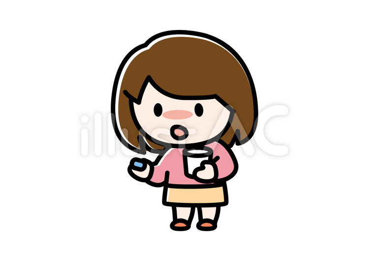 薬を飲む女の子 女の子,女性,かわいいのイラスト素材