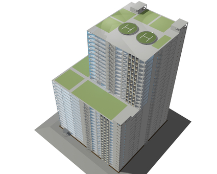 高層ビル ビル,高層ビル,高層,タワー,摩天楼,雑居ビル,商業ビル,オフィスビル,階層,階のイラスト素材