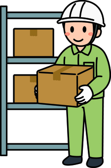 段ボールを運ぶカーキの作業員です。 段ボールを運ぶカーキの作業員です。 作業員,シンプル,スタッフ,従業員,アルバイト,パート,倉庫,運搬,物流,作業のイラスト素材