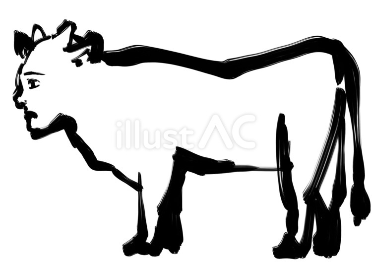 件の全身と横顔　線画 件,横顔,全身のイラスト素材