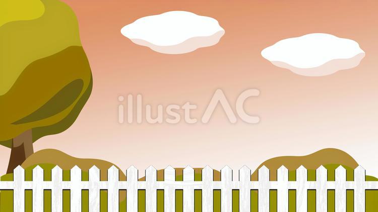 のどかな風景の背景(2) 背景,壁紙,柄のイラスト素材