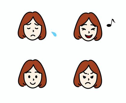 Emotions and sorrows, emotions, female, face, JPG and PNG