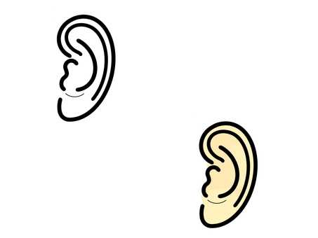 耳 耳,セット,耳たぶ,人,人間,人体パーツ,ボディパーツ,耳元,聞く,聴力のイラスト素材
