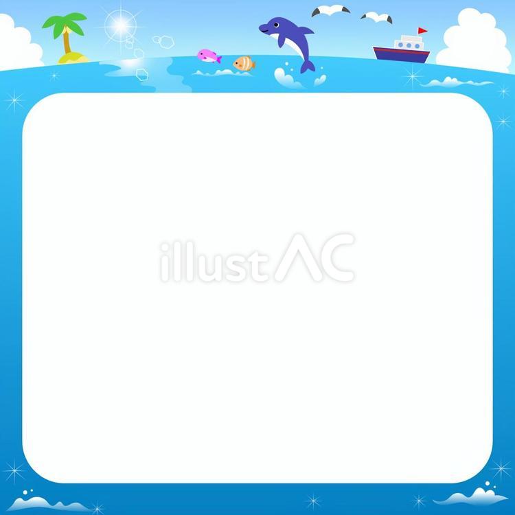 Free Vectors | Summer sea frame 2 square with dolphins