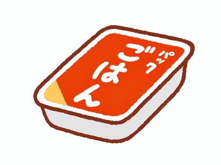 パックごはん パックごはん ごはん,パック,保存食のイラスト素材