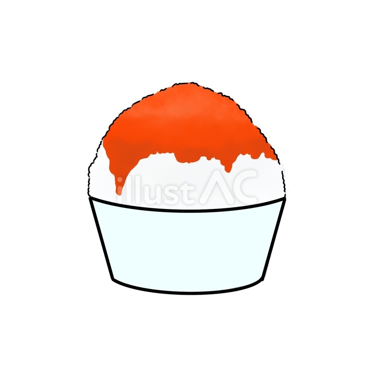 かき氷 かき氷,いちご,赤のイラスト素材