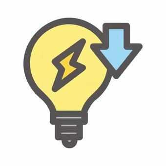 電球のアイコン 電力ダウン 電球のアイコン 電力ダウン 電球,電気,オン,電灯,パワー,テクノロジー,点灯,光,発明,豆電球のイラスト素材