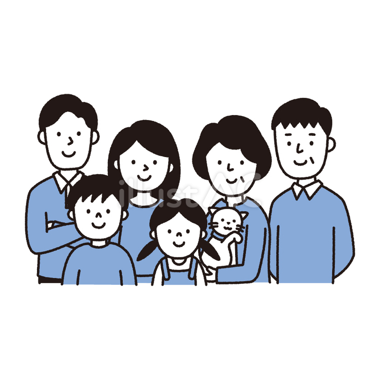 家族 家族,親子,夫婦のイラスト素材