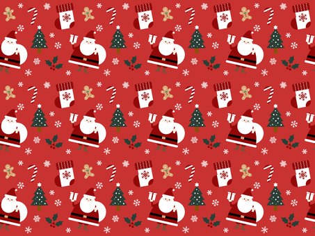 ポップなクリスマスのパターン素材