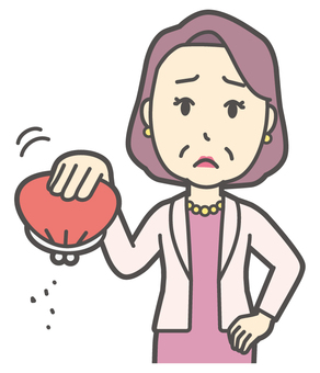  お金持ちマダム-154-バスト 金欠,おばさん,中年,女性,富裕層,マダム,裕福,お金持ち,ミセス,おばちゃんのイラスト素材