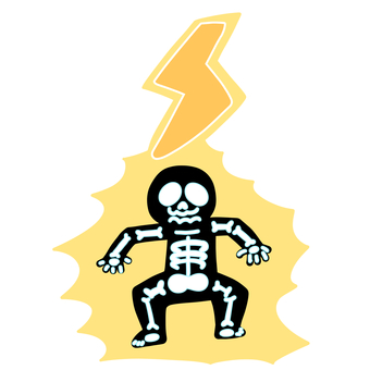 落雷 落雷 雷,電撃,ショック,人物,落雷のイラスト素材