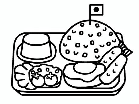 Illustration, çocuk öğle yemeği, gıda, aile lokantası, 