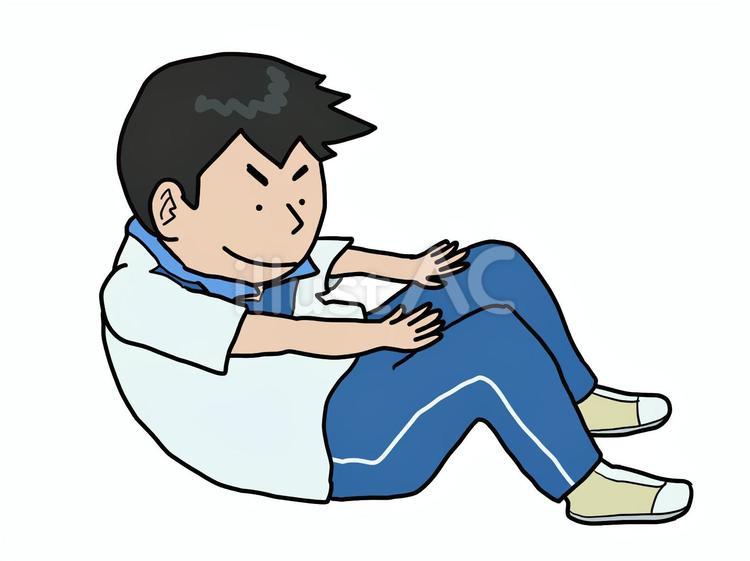 体操のお兄さん（ニータッチ） 男性,若者,体操着のイラスト素材