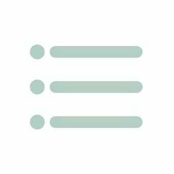 メニューボタン（リスト・グリーン） メニューボタン,メニュー,リスト,箇条書き,3本線,アイコン,シンプル,ボタン,緑,角丸のイラスト素材