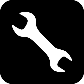 両口スパナのアイコン 両口,スパナ,工具,修理,道具,レンチ,メンテナンス,整備,調整,アイコンのイラスト素材