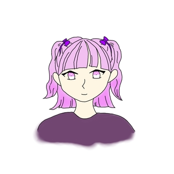 girl with pink hair, girl, pink, murasaki, JPG