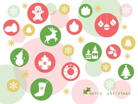 シンプルクリスマス　カラー クリスマス,メリークリスマス,背景,壁紙,シンプル,アイコン,イラスト,デザイン,ポップ,かわいいのイラスト素材