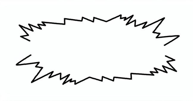 衝撃エフェクトフレーム 衝撃,エフェクト,びりびり,漫符,あしらい,手描き,痺れ,スパーク,表現,まひのイラスト素材