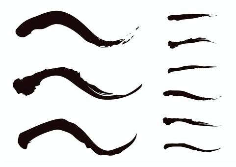 Brush parts that can be used for New Year's cards 1, ручка, пишущая кисть, материал кисти, JPG, PNG and AI