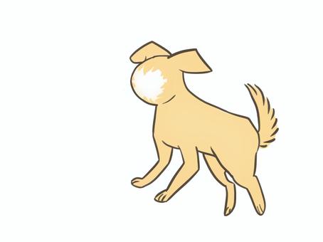 人面犬の犬の部分 人面犬,都市伝説,顔はめパネル,変身,面白素材のイラスト素材