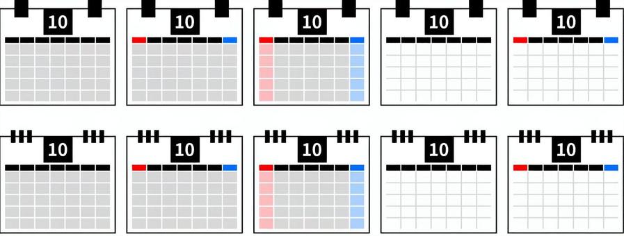 插圖, 10月, 日曆, 圖標, 