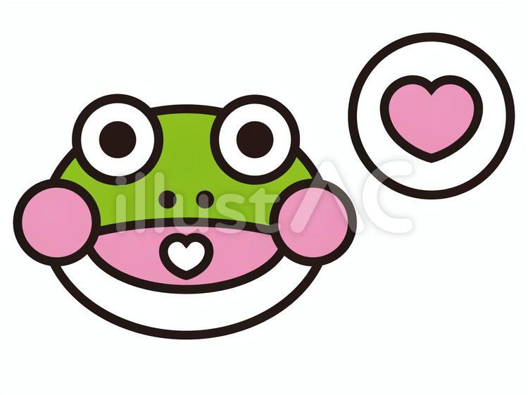 愛を歌うカエル カエル,蛙,両生類のイラスト素材