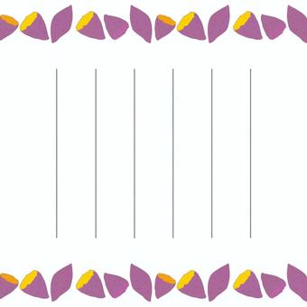 サツマイモの縦書き便箋 サツマイモの縦書き便箋 サツマイモ,秋,手紙,焼き芋,便箋,シンプル,かわいい,素材,白背景,縦書きのイラスト素材