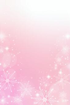 キラキラふわふわな雪の結晶の背景 ピンク 背景,冬,雪,結晶,キラキラ,ふわふわ,ピンク,淡い,パステル,光のイラスト素材