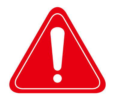 警告のアイコンマーク（文字なし） 警告,マーク,アイコン,注意,赤色,お知らせ,シンプル,感嘆符,視認性,示すのイラスト素材