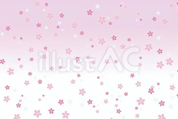 桜舞う景色４ 桜,桜の花,桜吹雪のイラスト素材