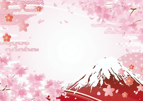 Cute spring Japanese style background material, , JPG