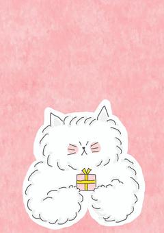 プレゼントするねこちゃん プレゼントするねこちゃん かわいい,プレゼント,ギフト,あげる,もらう,お礼,感謝,ありがとう,サンキュー,お別れのイラスト素材