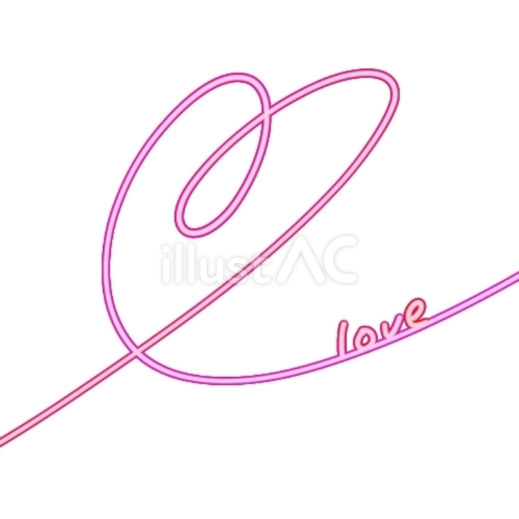 love　ハート　ネオン ハート,love,ネオンのイラスト素材